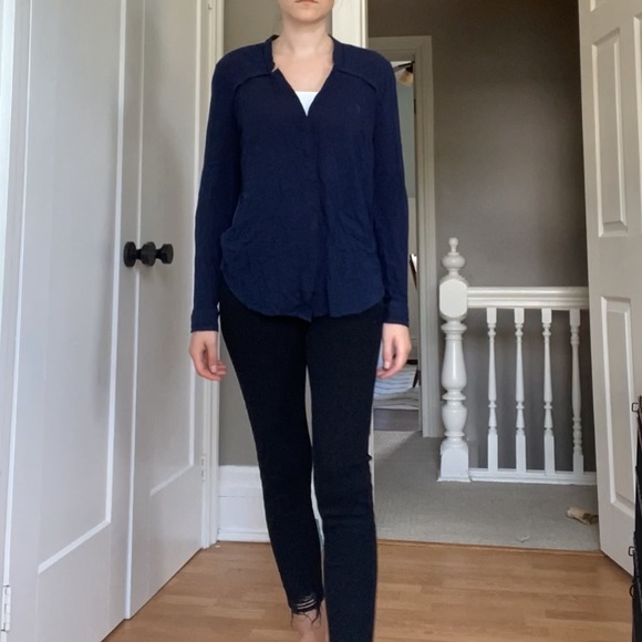 Splendid Navy Blue Blouse - Picture 5 of 7